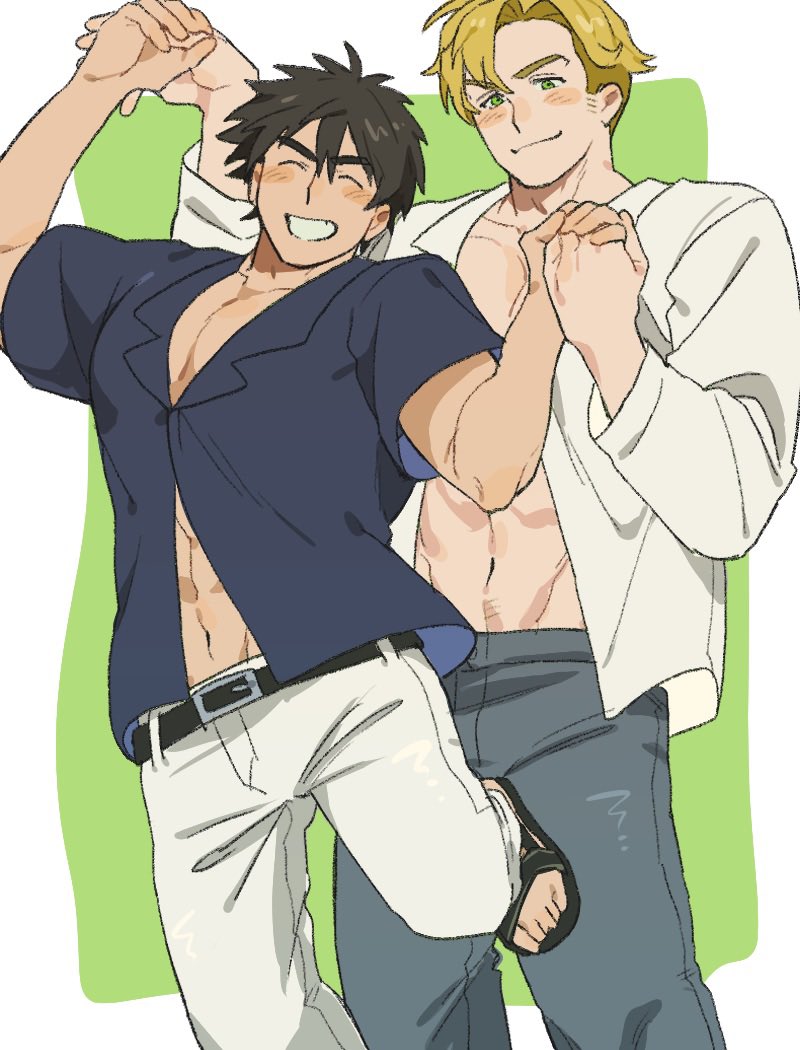 ao isami and lewis smith (yuuki bakuhatsu bang bravern) drawn by yarou_first