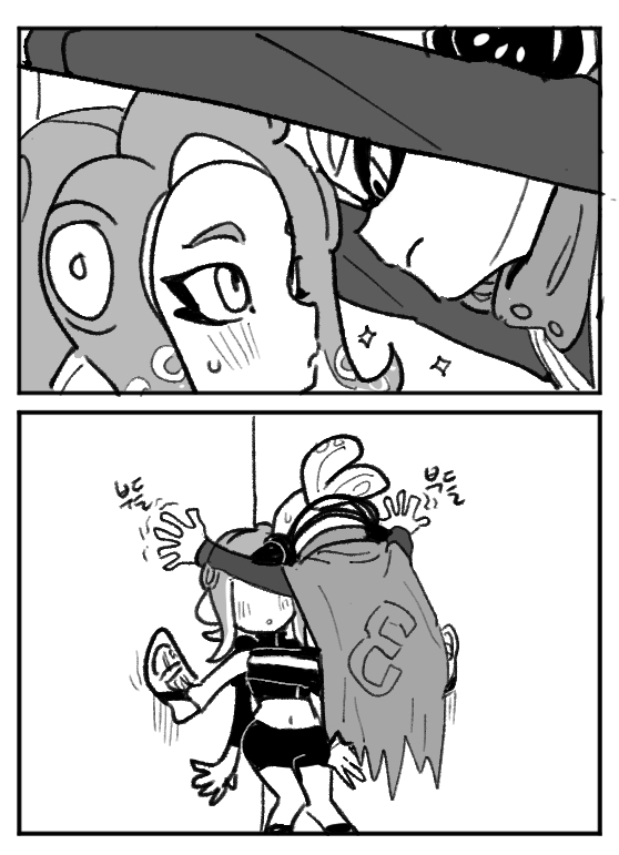 inkling player character, octoling player character, octoling girl, inkling boy, agent 8, and 1 more (splatoon and 2 more) drawn by dede_(qwea_00000)