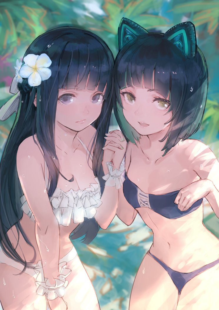 mizushina aoi and hase mikoto (gems company) drawn by gigapuri
