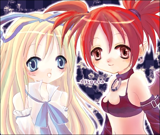 etna and flonne (disgaea and 1 more) drawn by ghostspaces and mirai_(wendy)