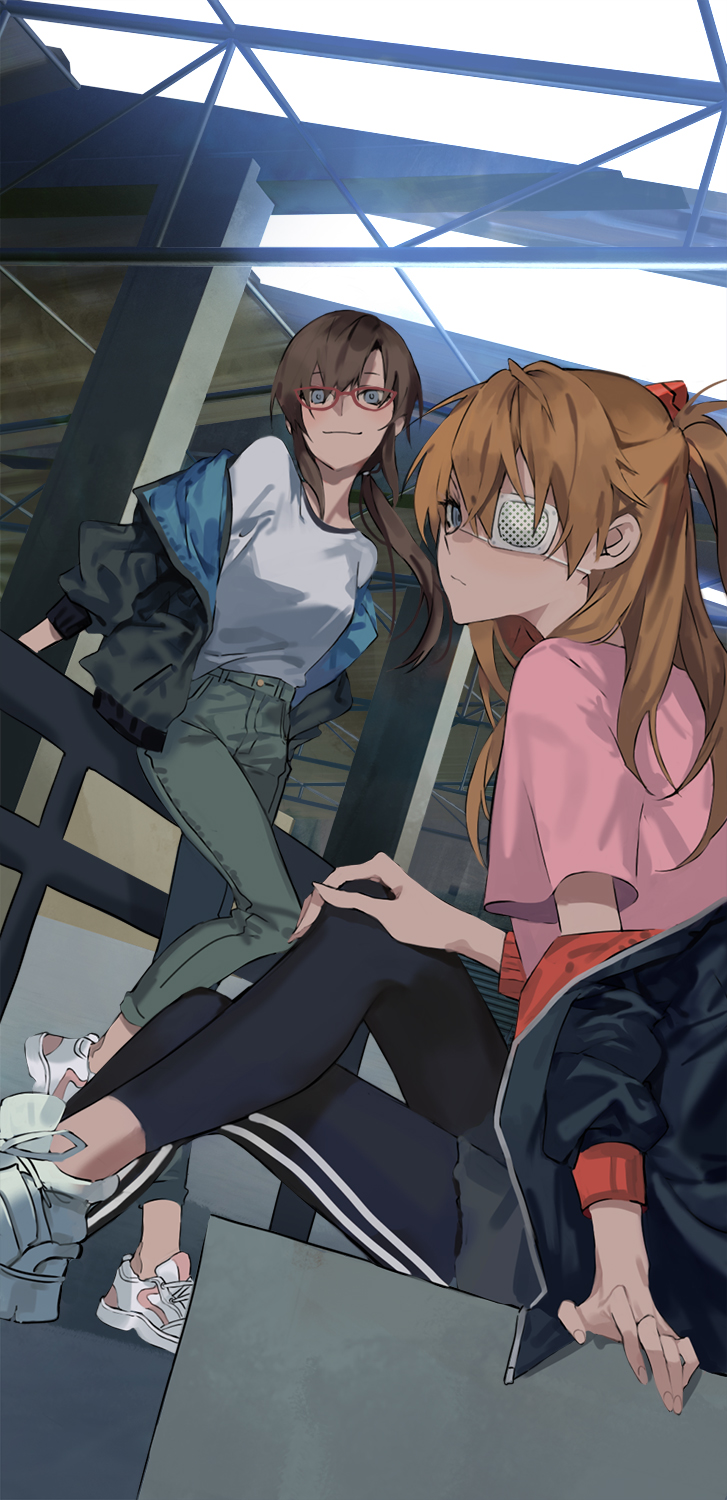 souryuu asuka langley and makinami mari illustrious (neon genesis evangelion and 1 more) drawn by otuming