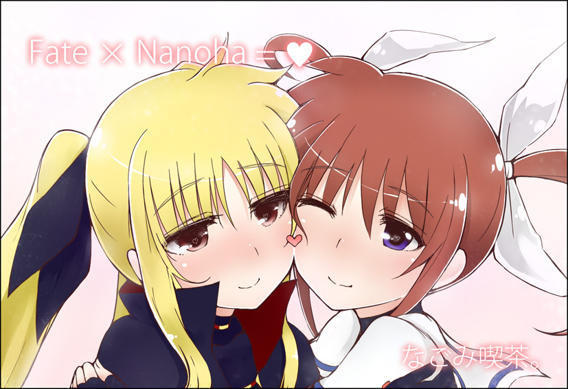 fate testarossa and takamachi nanoha (lyrical nanoha and 2 more) drawn by akitsuchi_shien