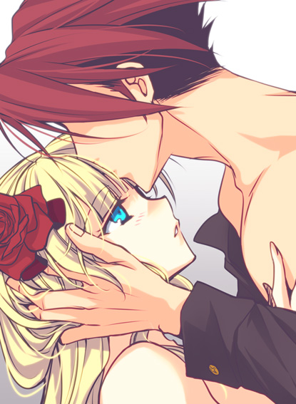 beatrice, ushiromiya battler, and black battler (umineko no naku koro ni) drawn by sousui_hani