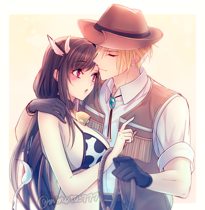 tifa lockhart and cloud strife (final fantasy and 2 more) drawn by minato_(ct_777)