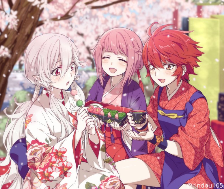 female corrin, sakura, and hinoka (fire emblem and 1 more) drawn by hiyori_(rindou66)