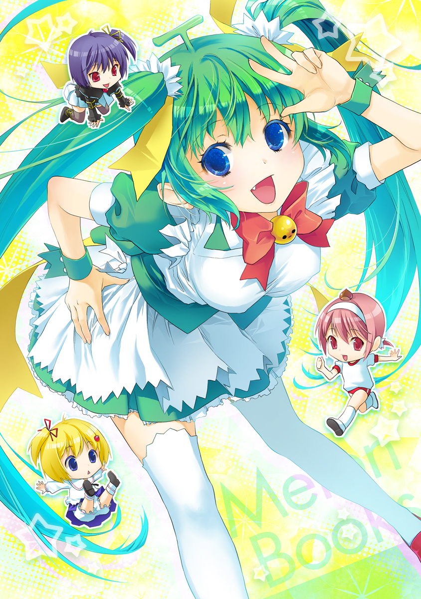 melon-chan, lemon-chan, black lemon-chan, and maron-chan (melonbooks and 1 more) drawn by sage_joh