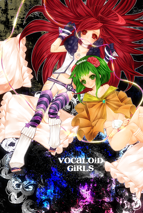 gumi and sf-a2 miki (vocaloid) drawn by mamaloni
