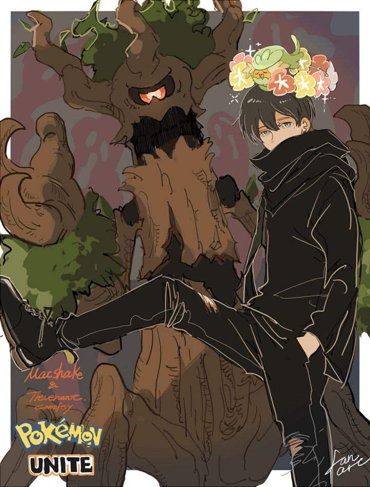 comfey and trevenant (pokemon and 1 more) drawn by n5947136332810