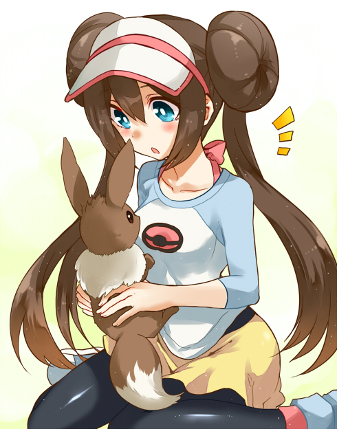 rosa and eevee (pokemon and 1 more) drawn by irouha