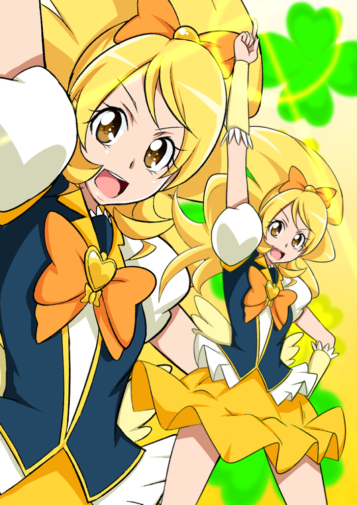 oomori yuuko and cure honey (precure and 1 more) drawn by jabara_tornado