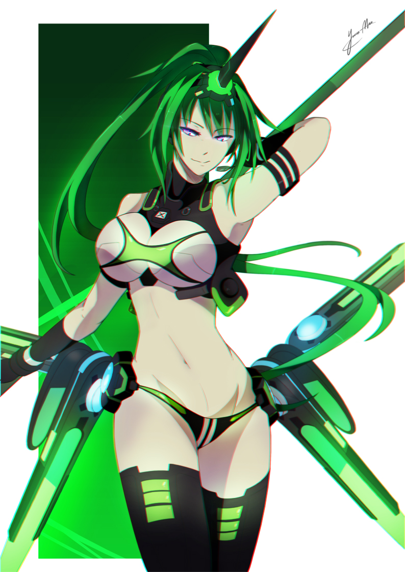 green heart and next green (neptune and 1 more) drawn by yurax-mae