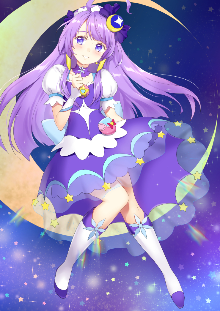 kaguya madoka and cure selene (precure and 1 more) drawn by unya_(unya-unya)