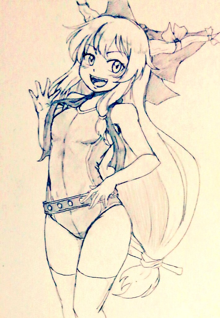 ibuki suika (touhou) drawn by d-m_(dii_emu)