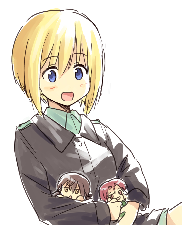 erica hartmann, gertrud barkhorn, and minna-dietlinde wilcke (world witches series and 1 more) drawn by hatsukaze33