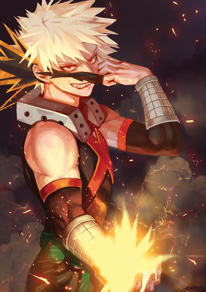 bakugou katsuki (boku no hero academia) drawn by shed1228