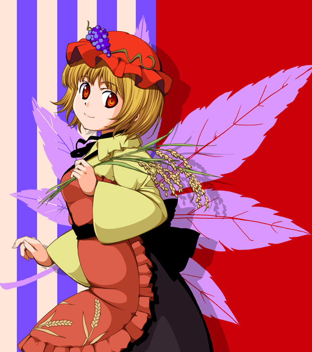 aki minoriko (touhou) drawn by aka_ringo and azuma_shoujuan