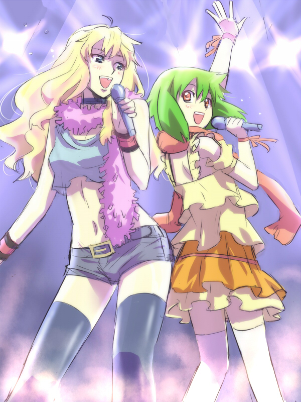 sheryl nome and ranka lee (macross and 1 more) drawn by hikiyama_towa