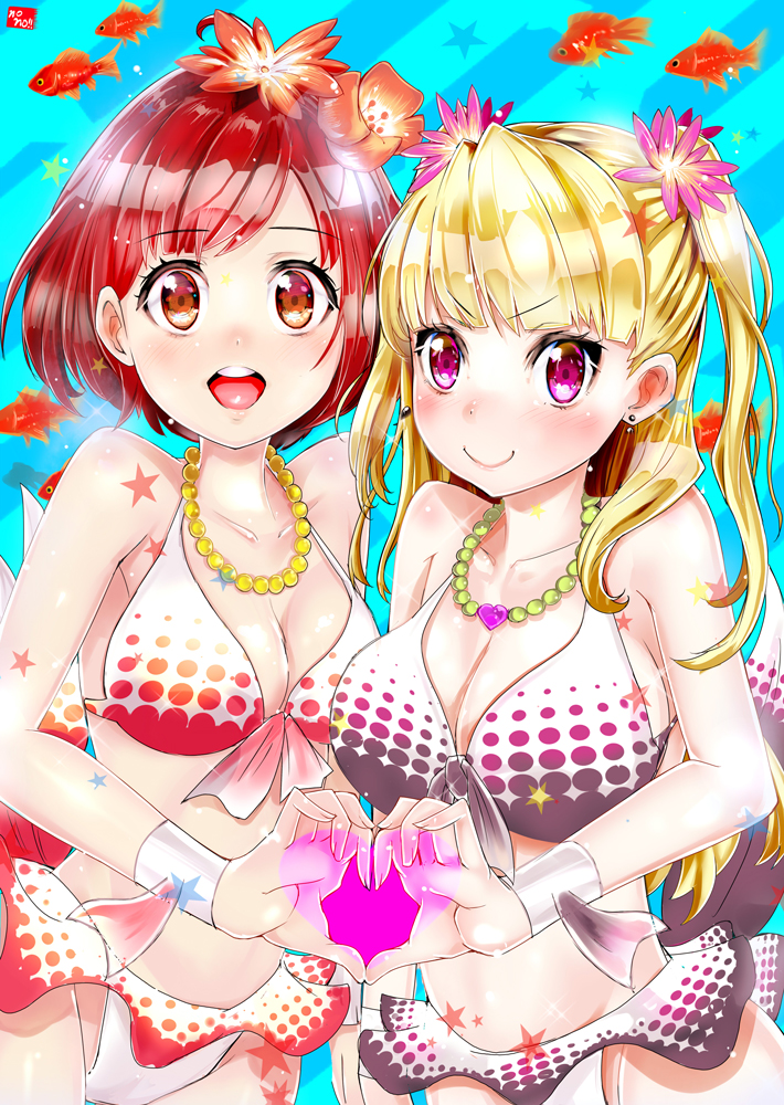 uesugi u. kyouko and kasukabe haru (tokyo 7th sisters) drawn by nobusaga41