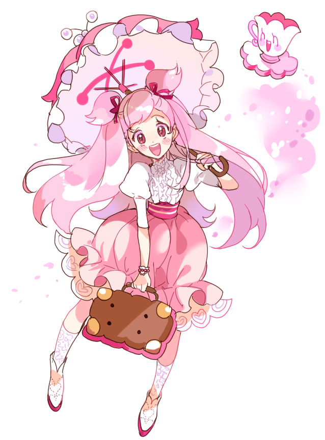 cherry blossom cookie and tea cup (cookie run and 1 more) drawn by inzup