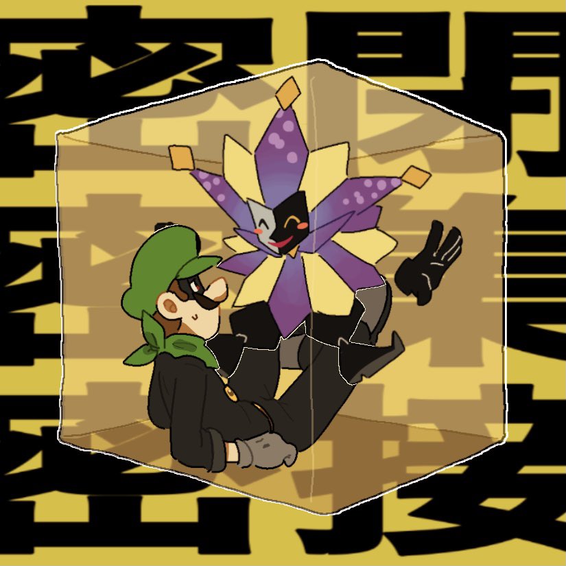 luigi, mr. l, and dimentio (mario and 2 more) drawn by mimimi_(mimimim9999)