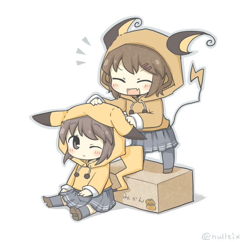 pikachu, inazuma, ikazuchi, and raichu (kantai collection and 1 more) drawn by yuasan