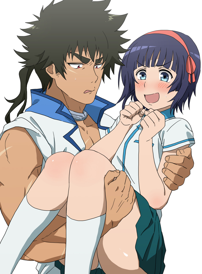 shirahane yukina and ouma kennosuke tokisada (kuromukuro) drawn by sugo6969