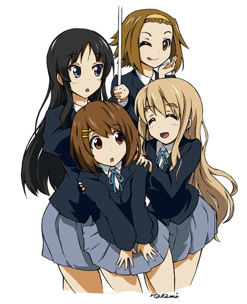 akiyama mio, hirasawa yui, tainaka ritsu, and kotobuki tsumugi (k-on!) drawn by tatami_(loop)