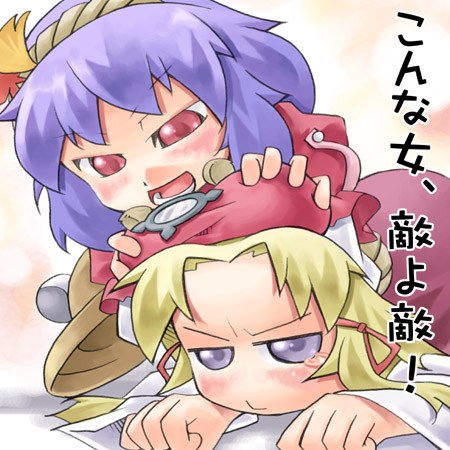 moriya suwako and yasaka kanako (touhou) drawn by nyagakiya