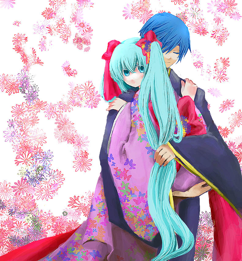 hatsune miku and kaito (vocaloid) drawn by nanceee_305