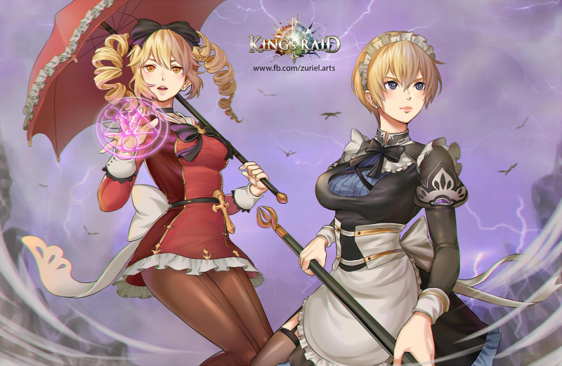 aisha and priscilla (king's raid) drawn by zuriel