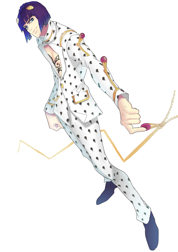bruno bucciarati (jojo no kimyou na bouken and 1 more) drawn by black_n_12