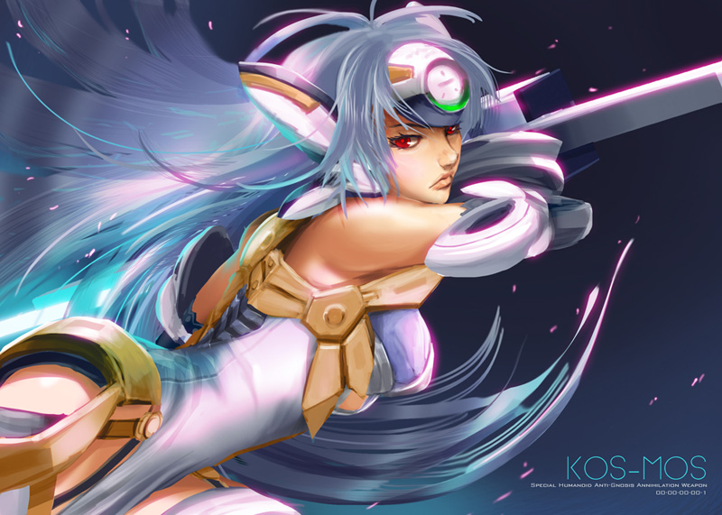 kos-mos and kos-mos ver. 4 (xenosaga and 1 more) drawn by ruben_de_vela
