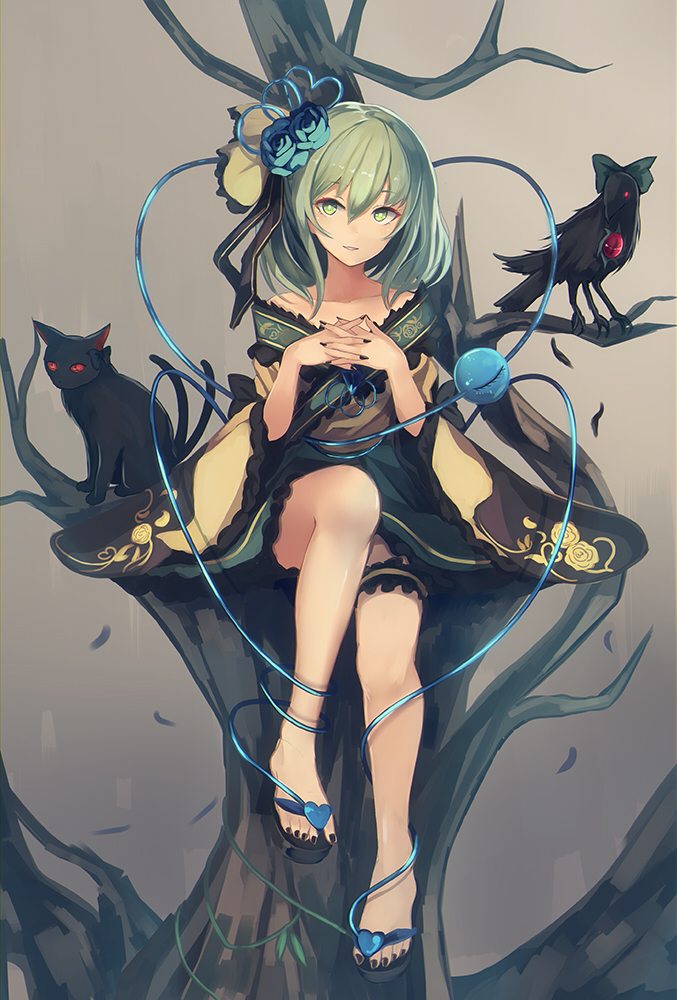 komeiji koishi, kaenbyou rin, and reiuji utsuho (touhou) drawn by nakaichi_(ridil)