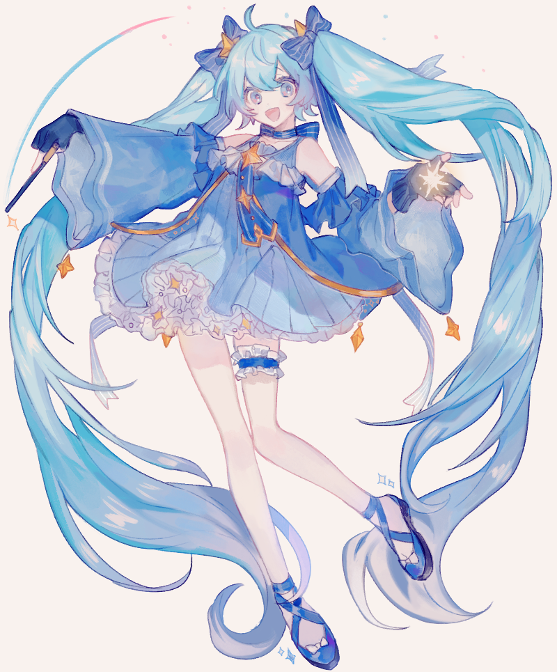 hatsune miku and yuki miku (vocaloid) drawn by lunch_(lunchicken)