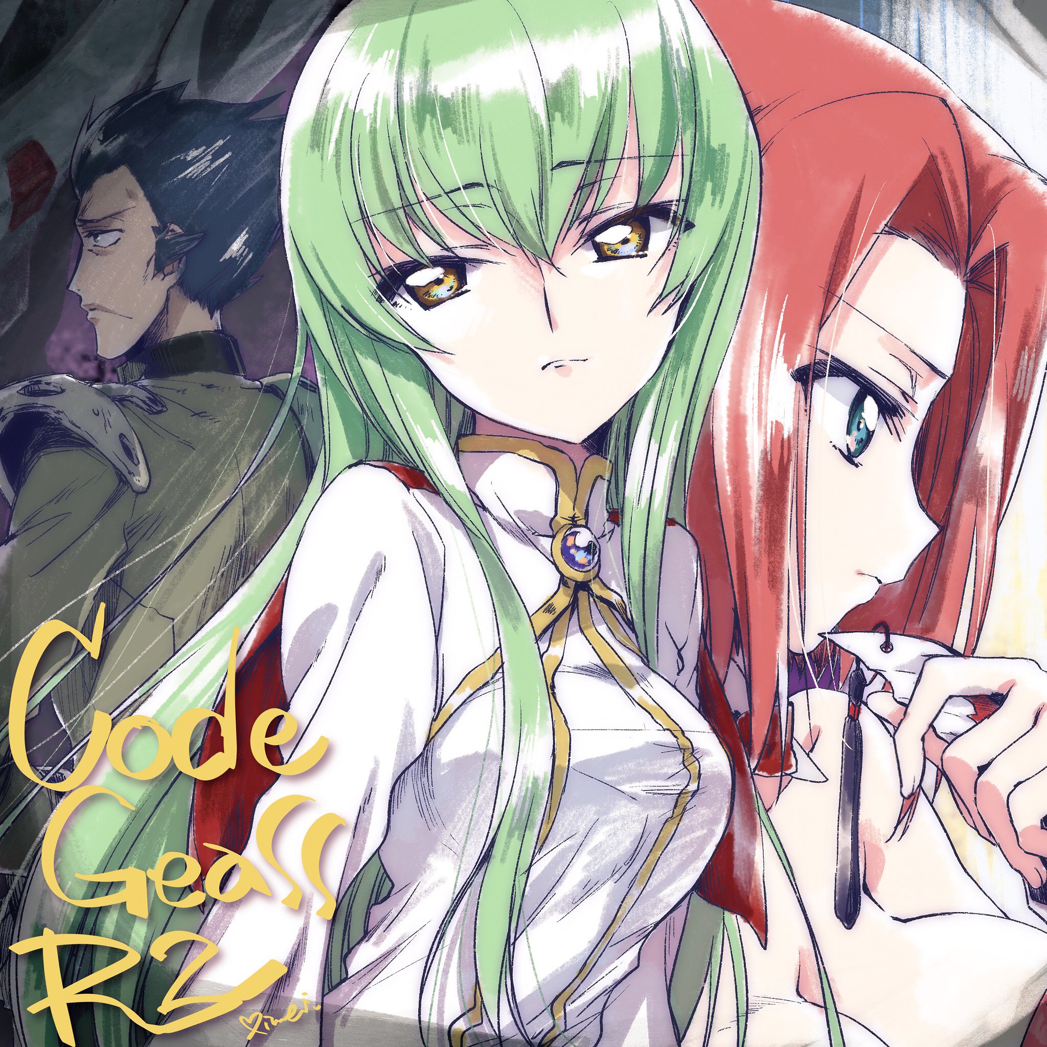 C C Kallen Stadtfeld And Urabe Kousetsu Code Geass Drawn By Kuroi Mimei Danbooru