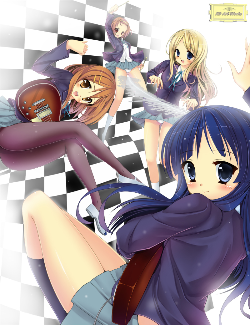 akiyama mio, hirasawa yui, tainaka ritsu, and kotobuki tsumugi (k-on!) drawn by caidychen