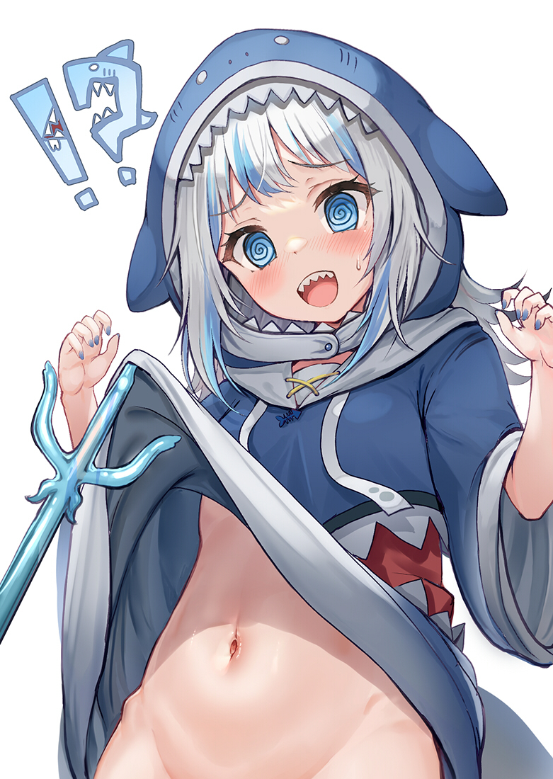 gawr gura (hololive and 1 more) drawn by akabane_(zebrasmise)