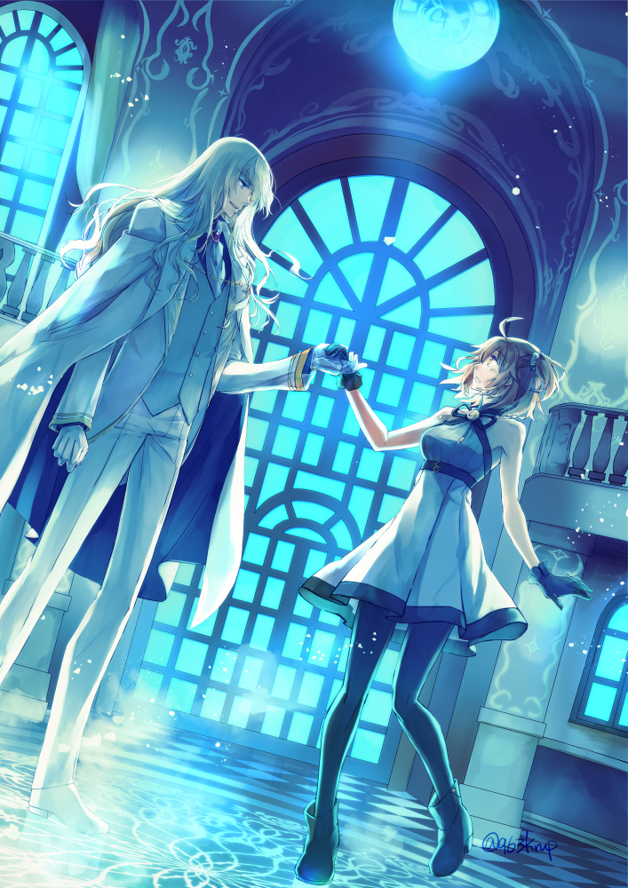 fujimaru ritsuka and kirschtaria wodime (fate and 1 more) drawn by 963krup