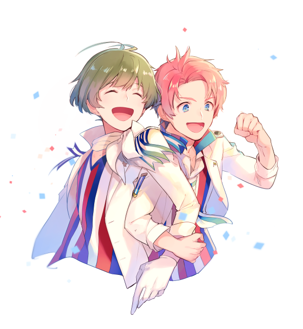 akizuki ryo and kabuto daigo (idolmaster and 1 more) drawn by nishi_swtr