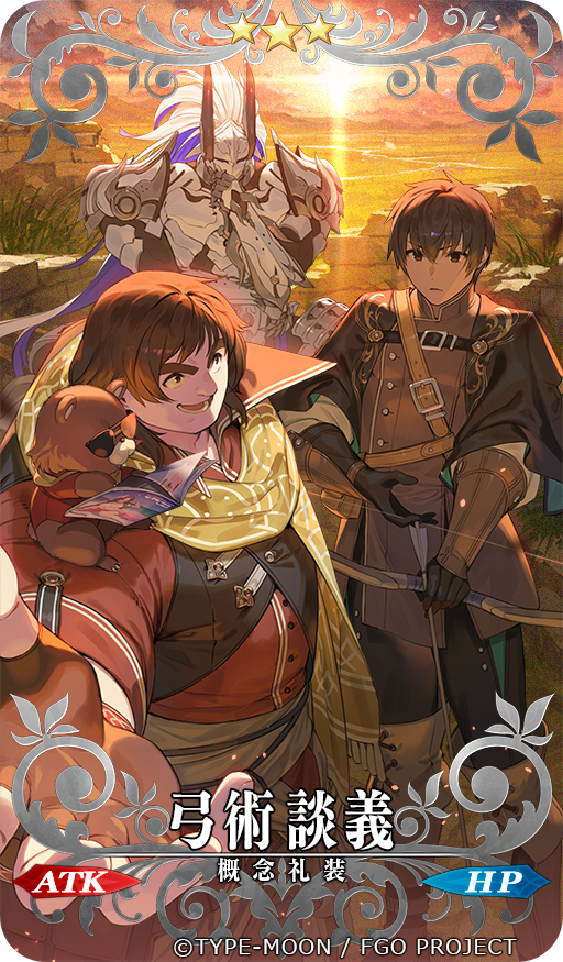 sessyoin kiara, arash, orion, super orion, and minamoto no tametomo (fate and 1 more) drawn by ainezu
