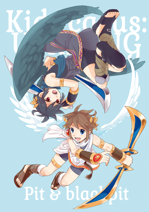 pit and dark pit (kid icarus and 1 more) drawn by niimura_(csnel)