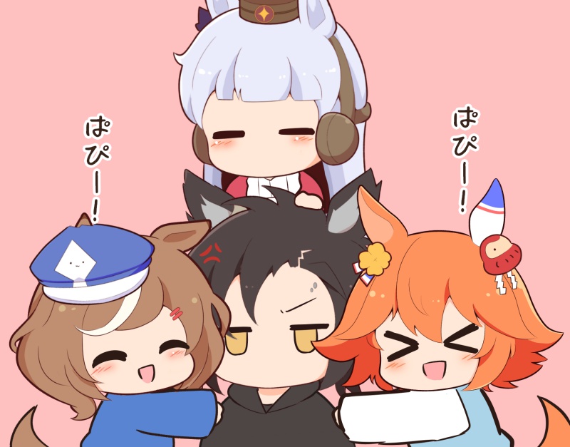oguri cap, matikane tannhauser, matikanefukukitaru, and air shakur (umamusume) drawn by gomashio_(goma_feet)
