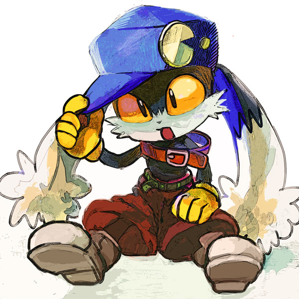pac-man and klonoa (kaze no klonoa) drawn by kaeru_touritsu