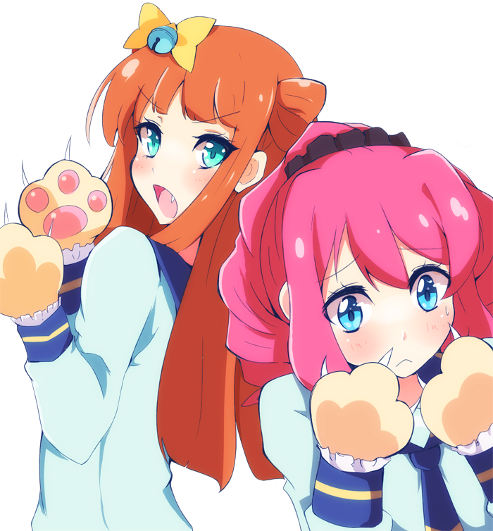 sakuraba rola and saotome ako (aikatsu! and 1 more) drawn by enelis