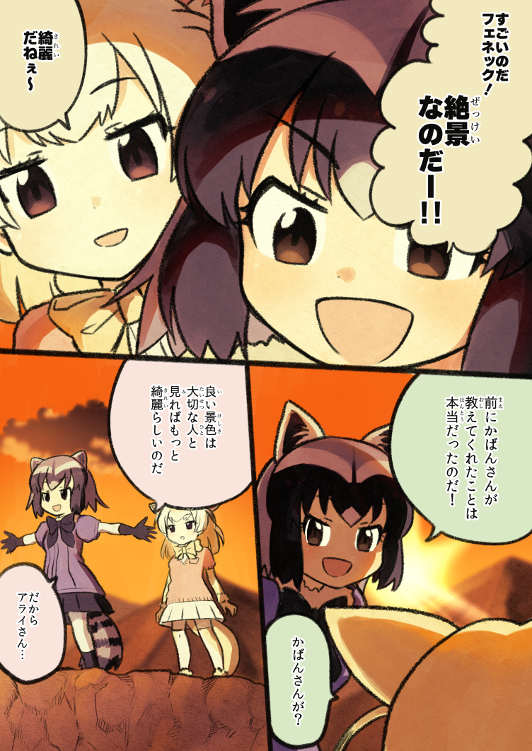 common raccoon and fennec (kemono friends) drawn by meis_(terameisu)
