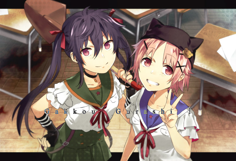 ebisuzawa kurumi and takeya yuki (gakkou gurashi!) drawn by asshuku_maru
