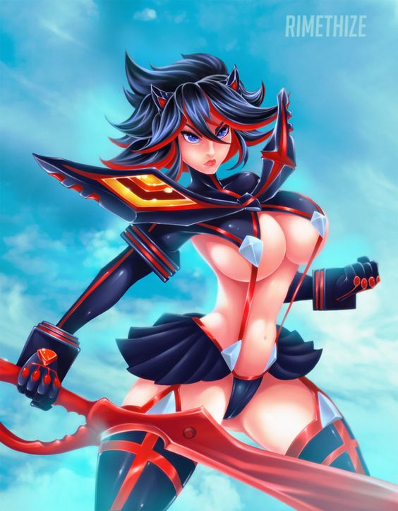 matoi ryuuko and senketsu (kill la kill) drawn by rimethize