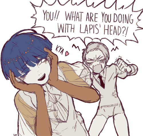 phosphophyllite and cairngorm (houseki no kuni) drawn by kuzudon