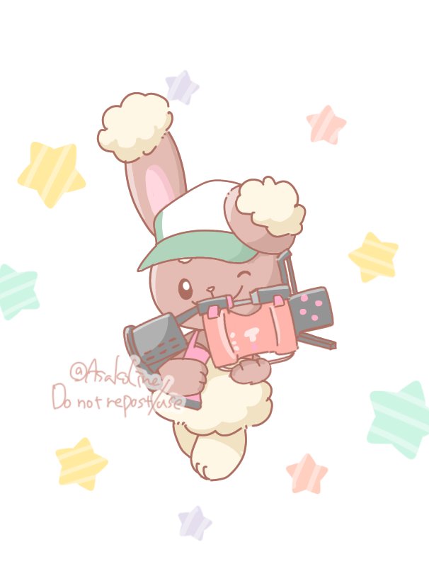 buneary (pokemon and 2 more) drawn by asakoline