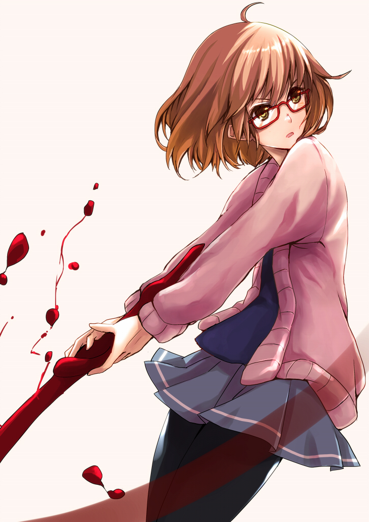kuriyama mirai (kyoukai no kanata) drawn by kuronuko_neero